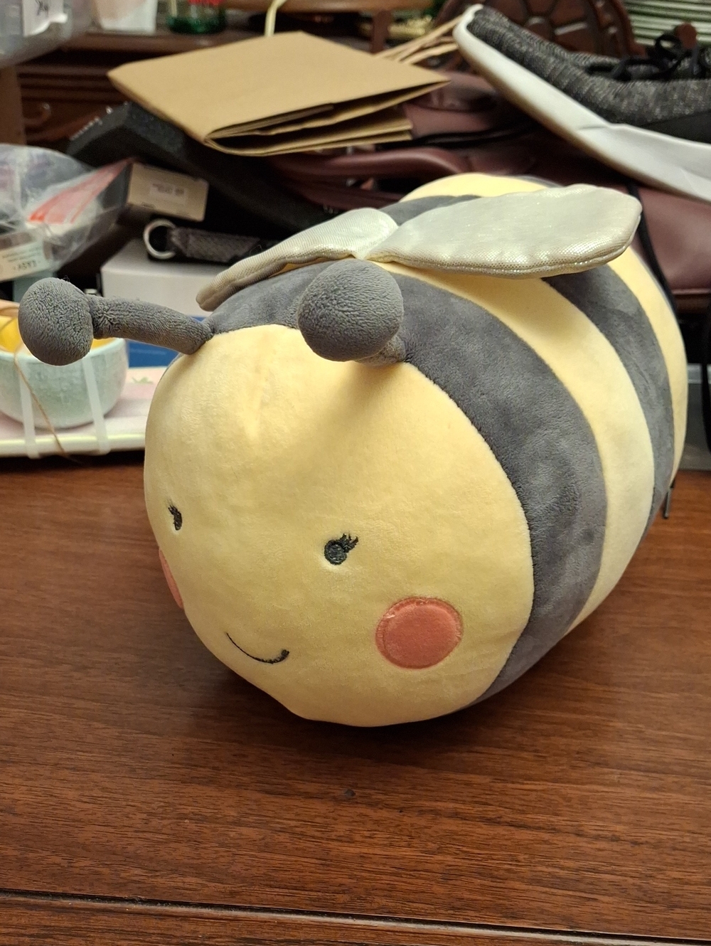 mari & mac KIDS PLUSH NOVELTY CUSHION BUMBLE BEE Preloved